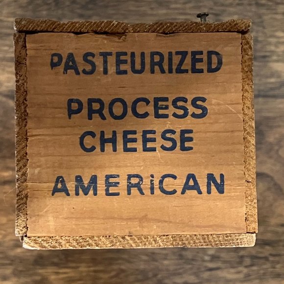Vintage Retro Mel-O-Bit Wooden 2lb Net Cheese Box - Picture 3 of 7